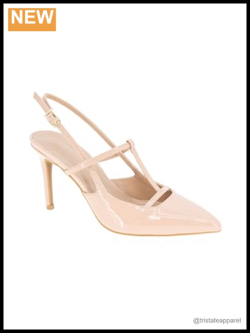 Synthetic Pointed Toe Stiletto Buckle Pump